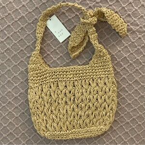 NWT, A new day, Beige Woven Womens Bag. Ethically handcrafted in Indonesia.